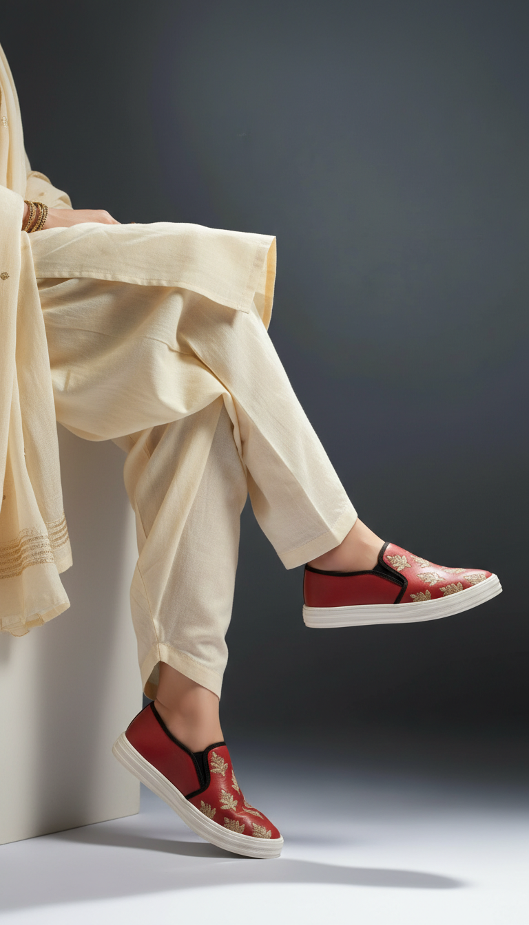 Maroon Sneaker For Ladies WN6205