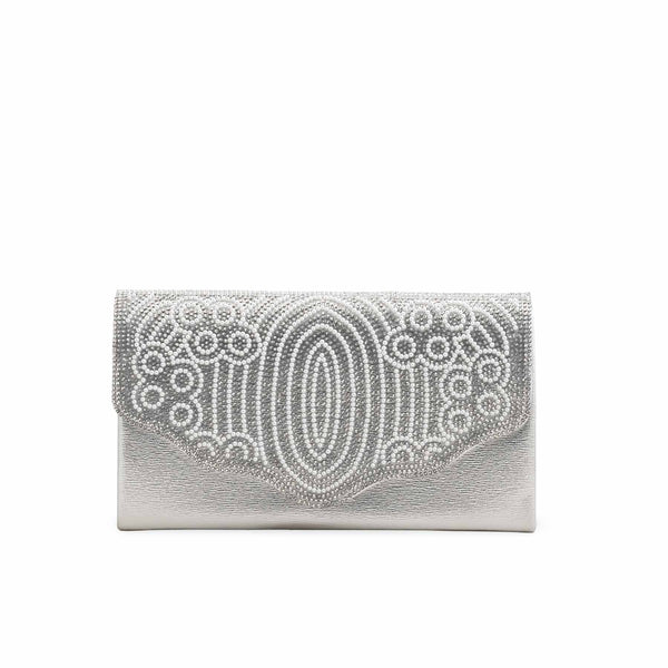 Silver Fancy Clutch P24246