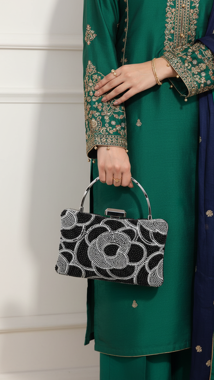 Black Bridal Clutch p24254