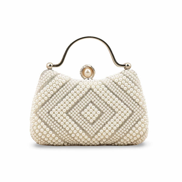 White Bridal Clutch P24293