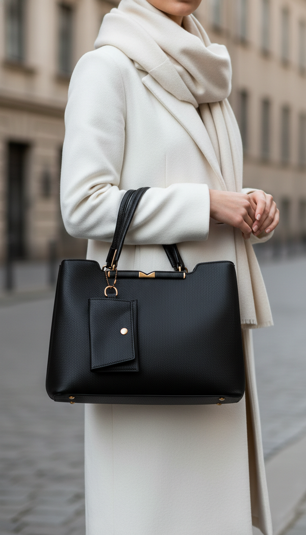 Black Formal Hand Bag For Ladies P36596