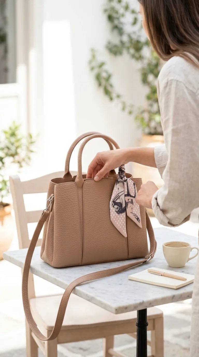 Khaki Formal Hand Bag For Women P36653