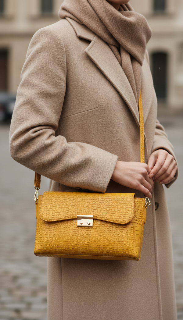 Yellow Formal Shoulder Bag P55766