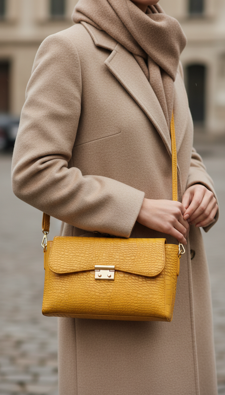 Yellow Formal Shoulder Bag P55766