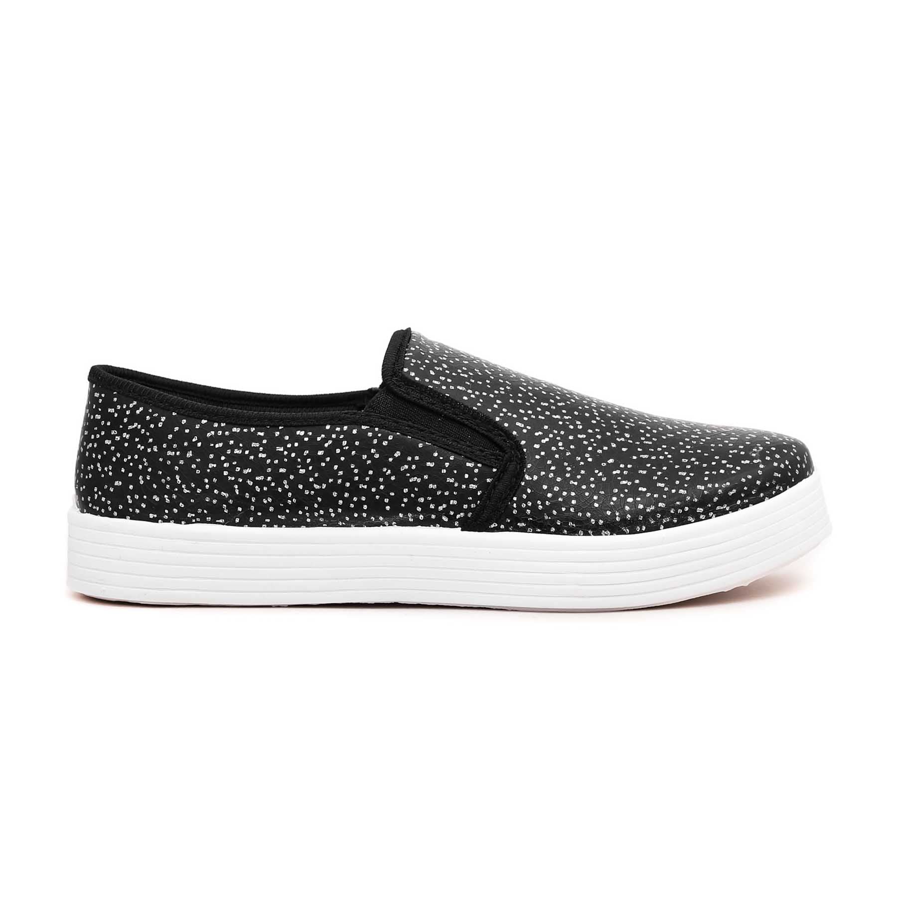 Black Slip On Sneaker At9093 – Stylo