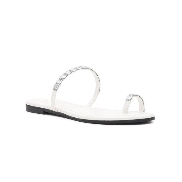 White Casual Chappal CL1267