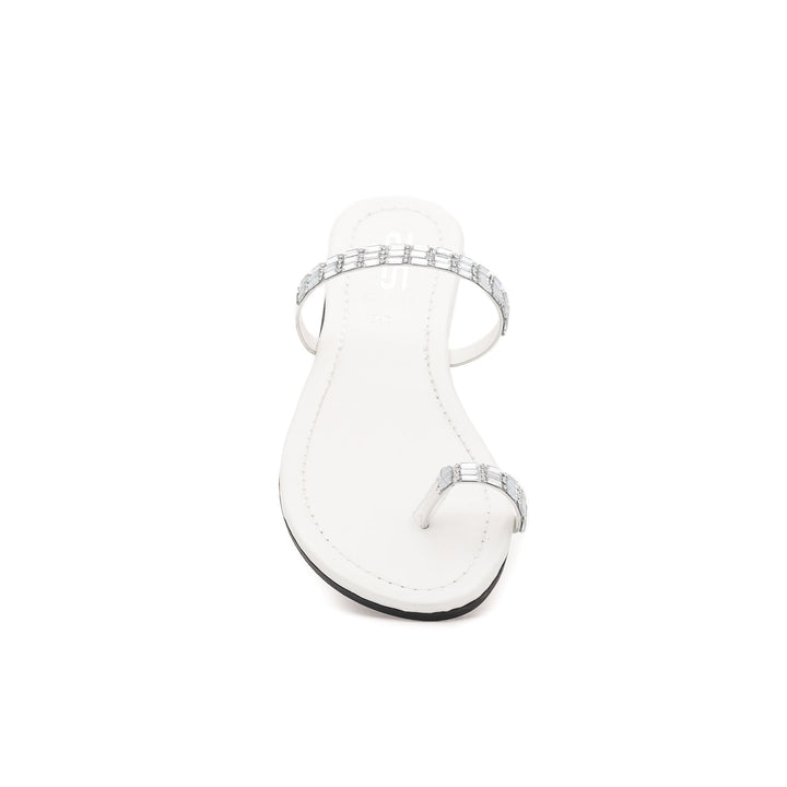 White Casual Chappal CL1267
