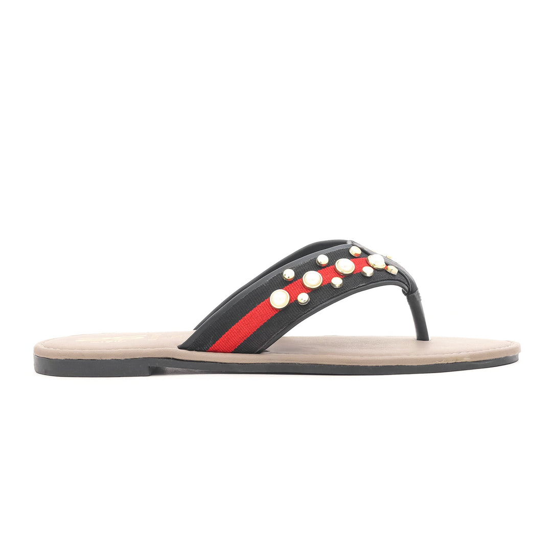 Black Casual Chappal CL1389