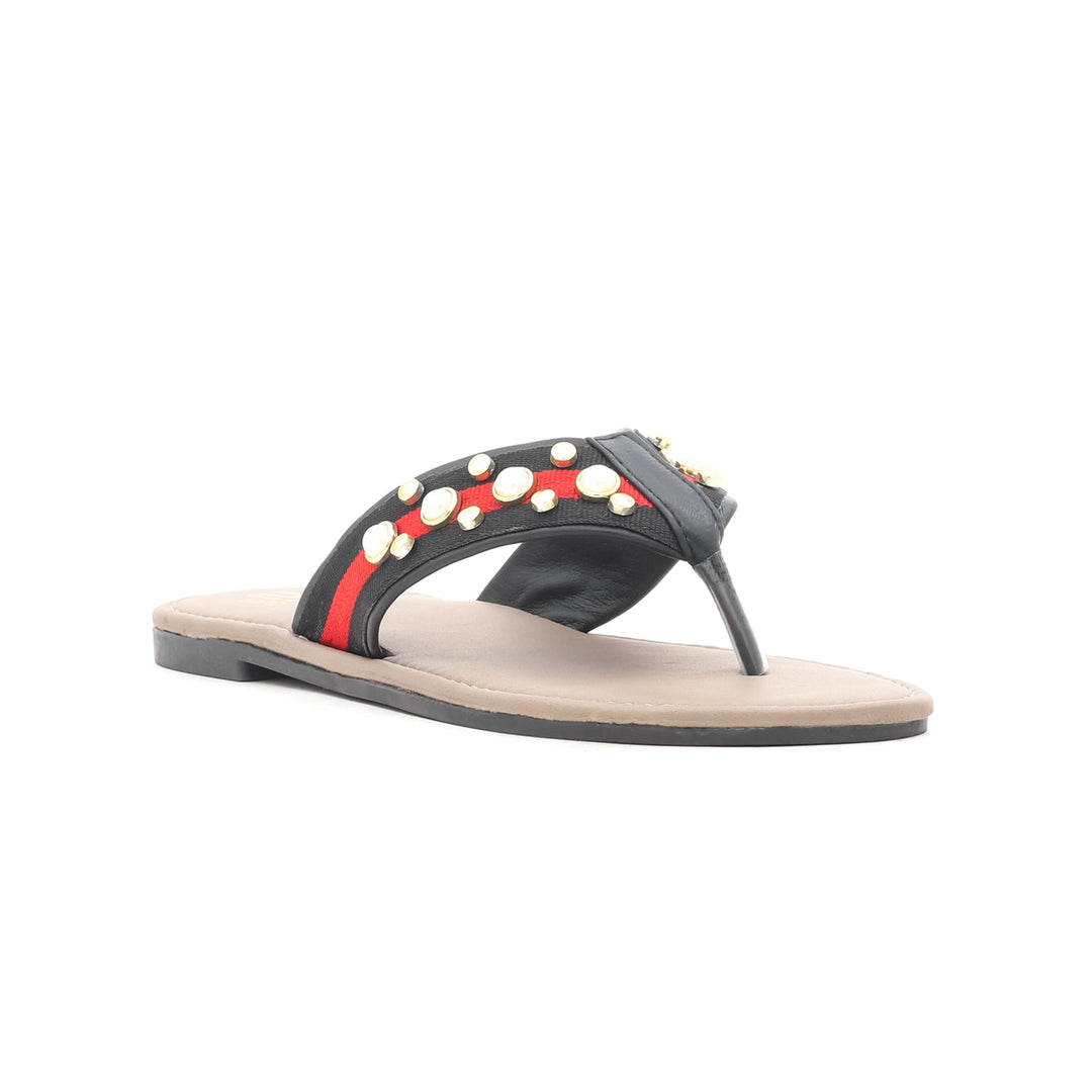 Black Casual Chappal CL1389