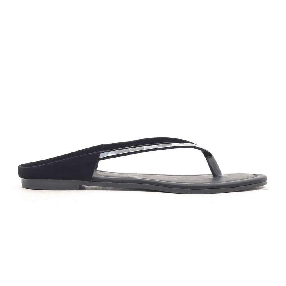 Black Casual Chappal CL1398