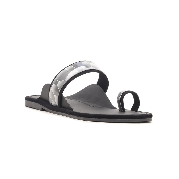 Black Casual Chappal CL1399