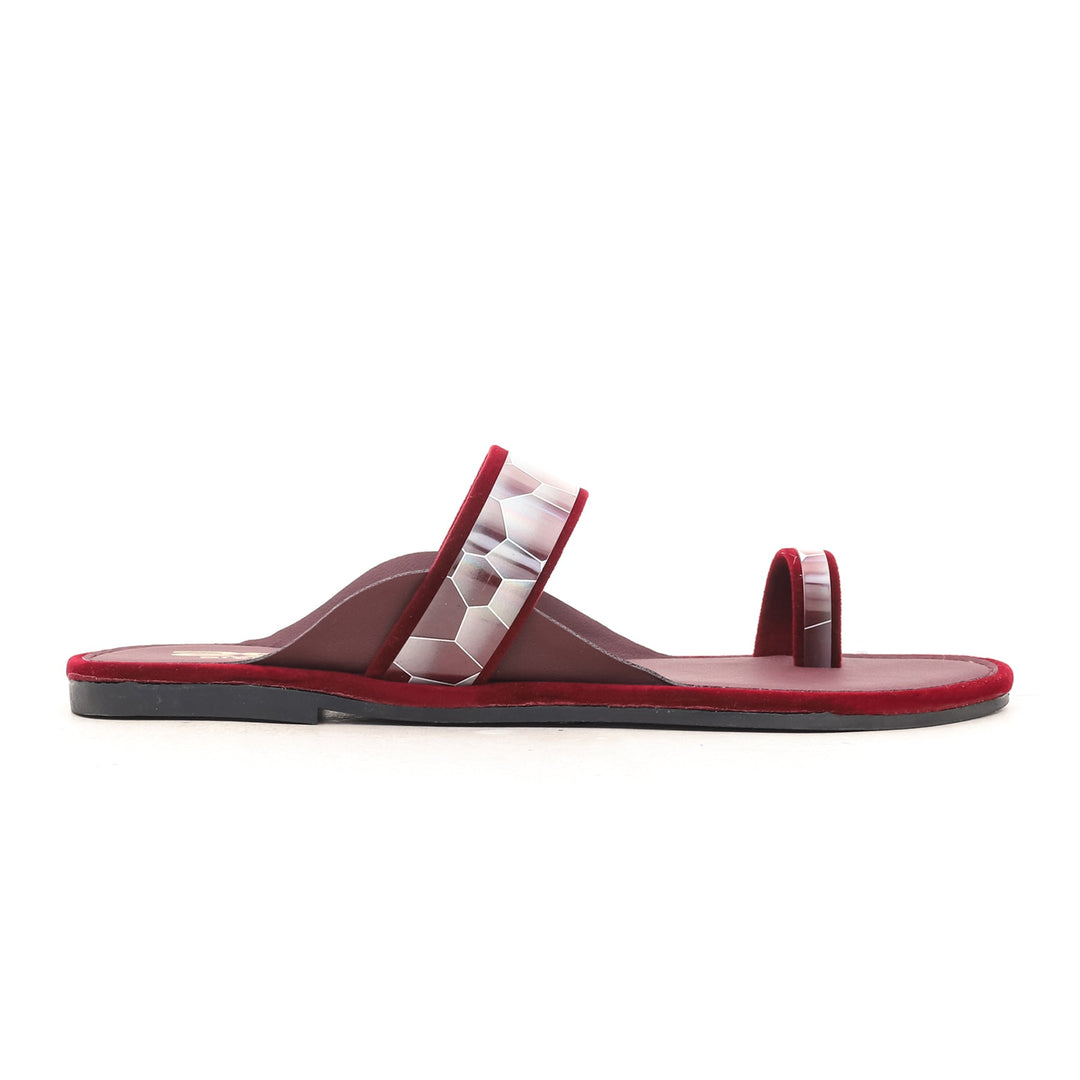 Maroon Casual Chappal CL1399