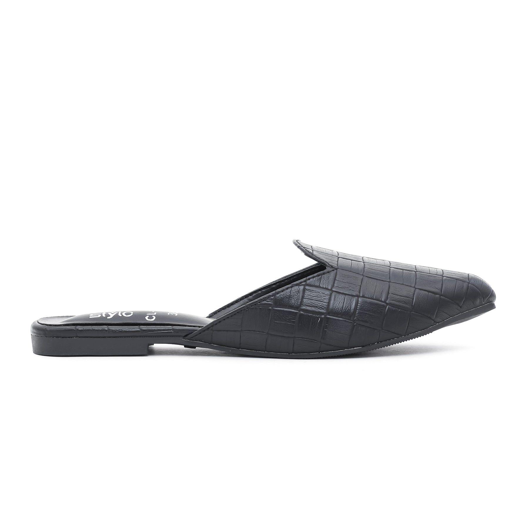 Black Casual Back Open Slippers CL1502 – Stylo