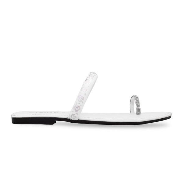 White Casual Chappal CL1651