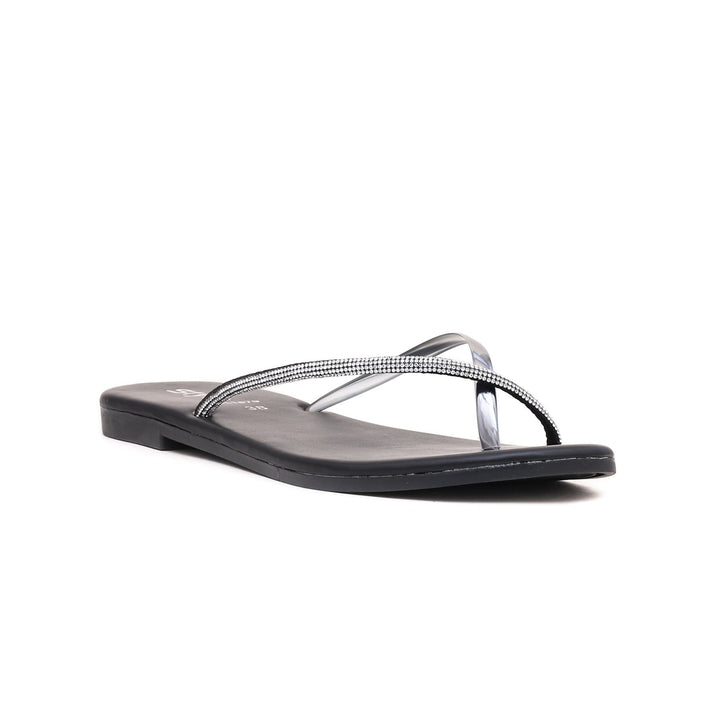 Black Casual Chappal CL1679