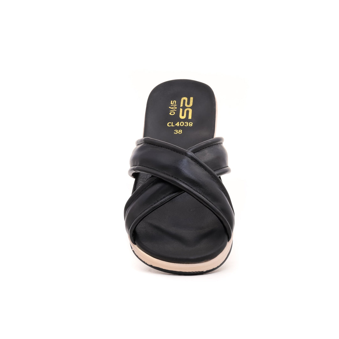 Black PU Slipper CL4038