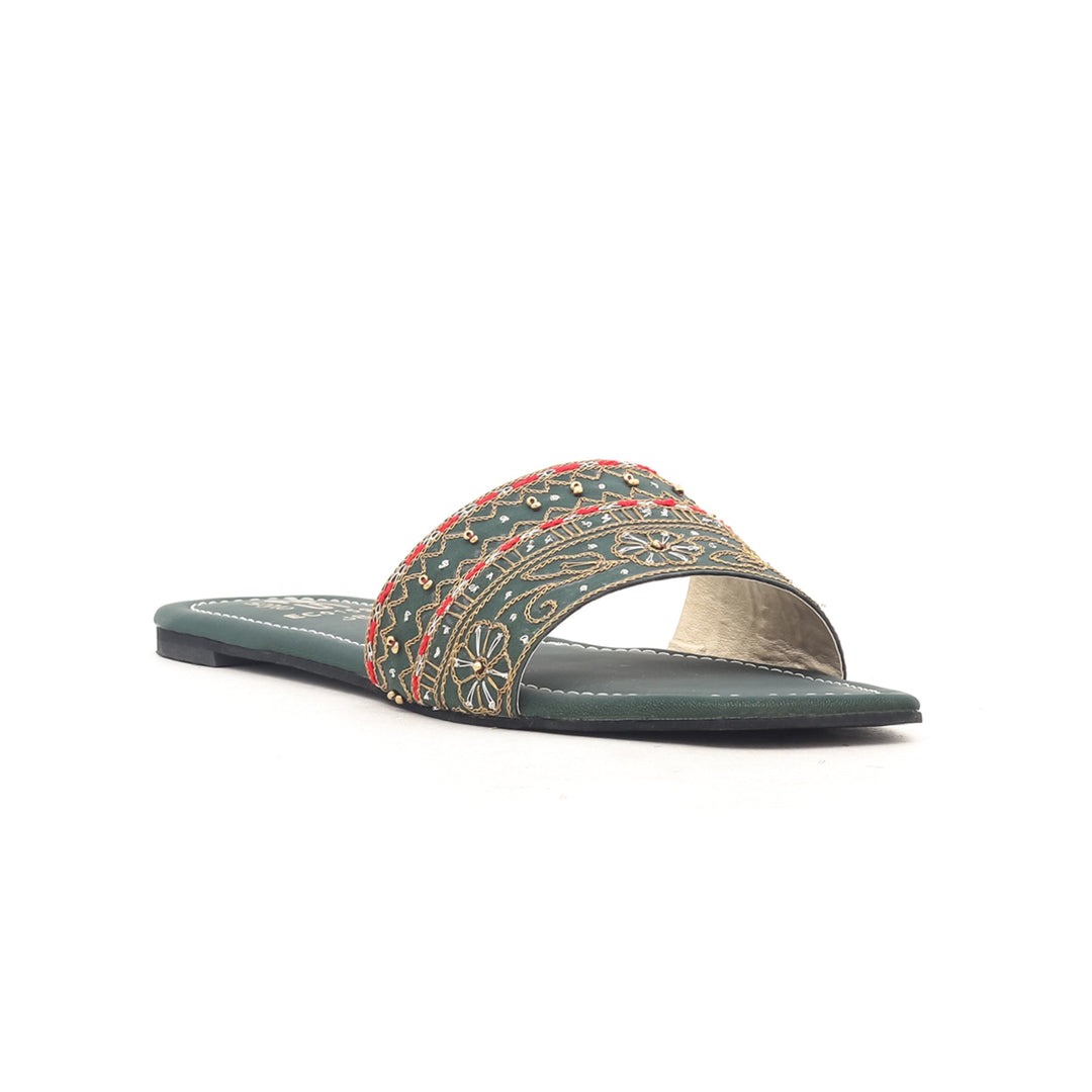 Green Ethnic Chappal EC0159