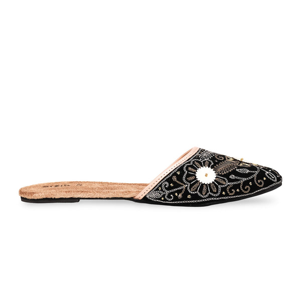 Black Back Open Khussa EC8343