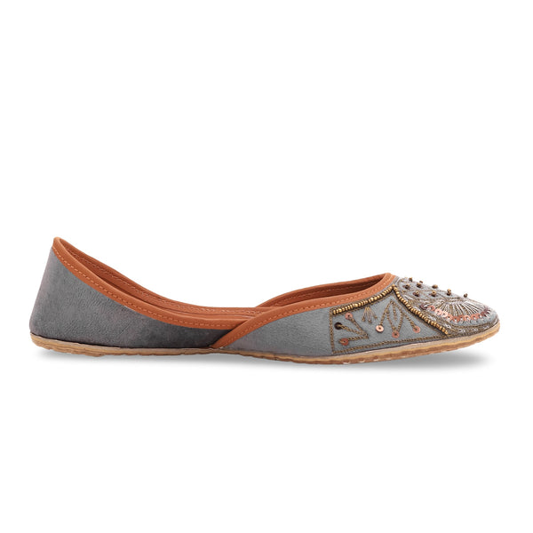 Grey Fancy Khussa  EC8352