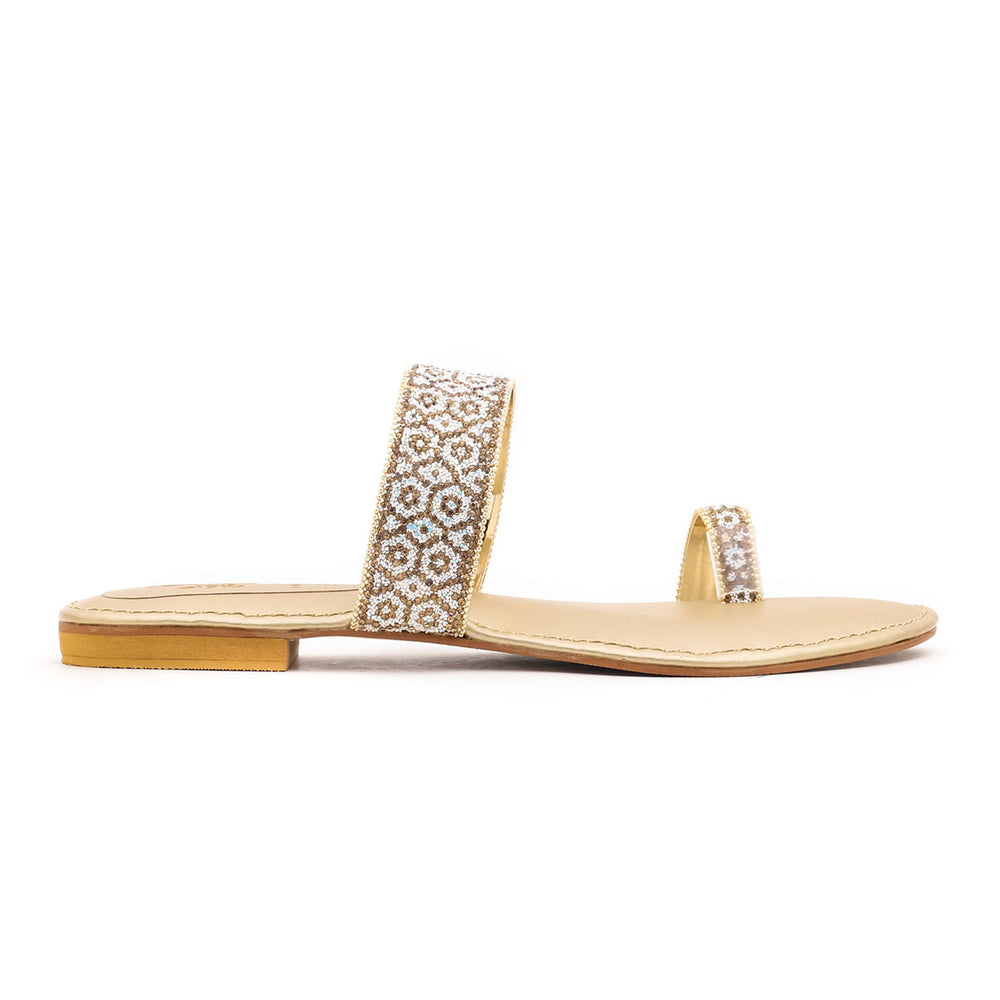 Golden Fancy Chappal FN0593