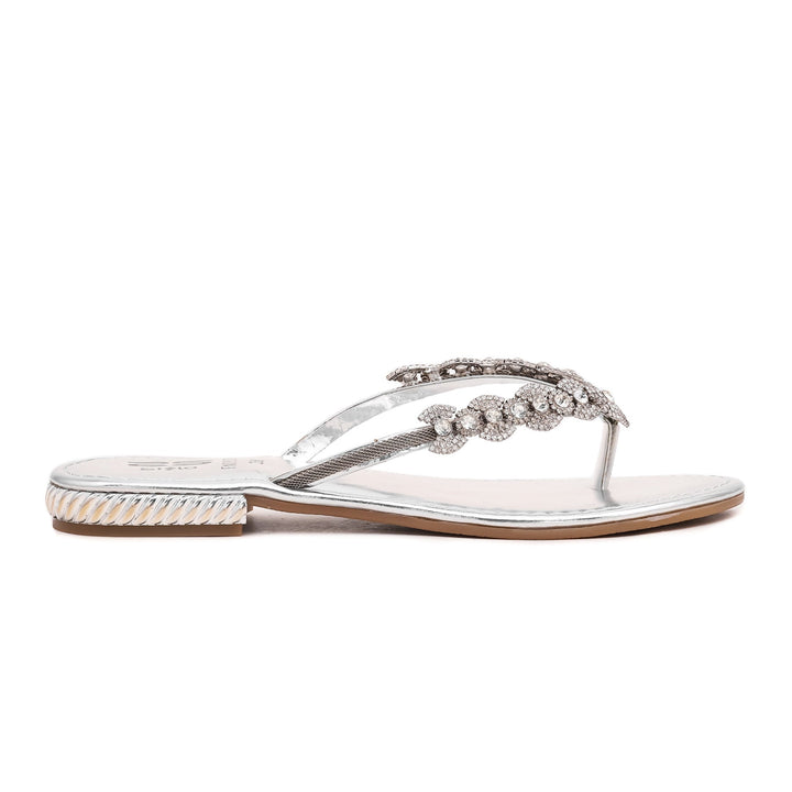 Silver Fancy Chappal FN0627