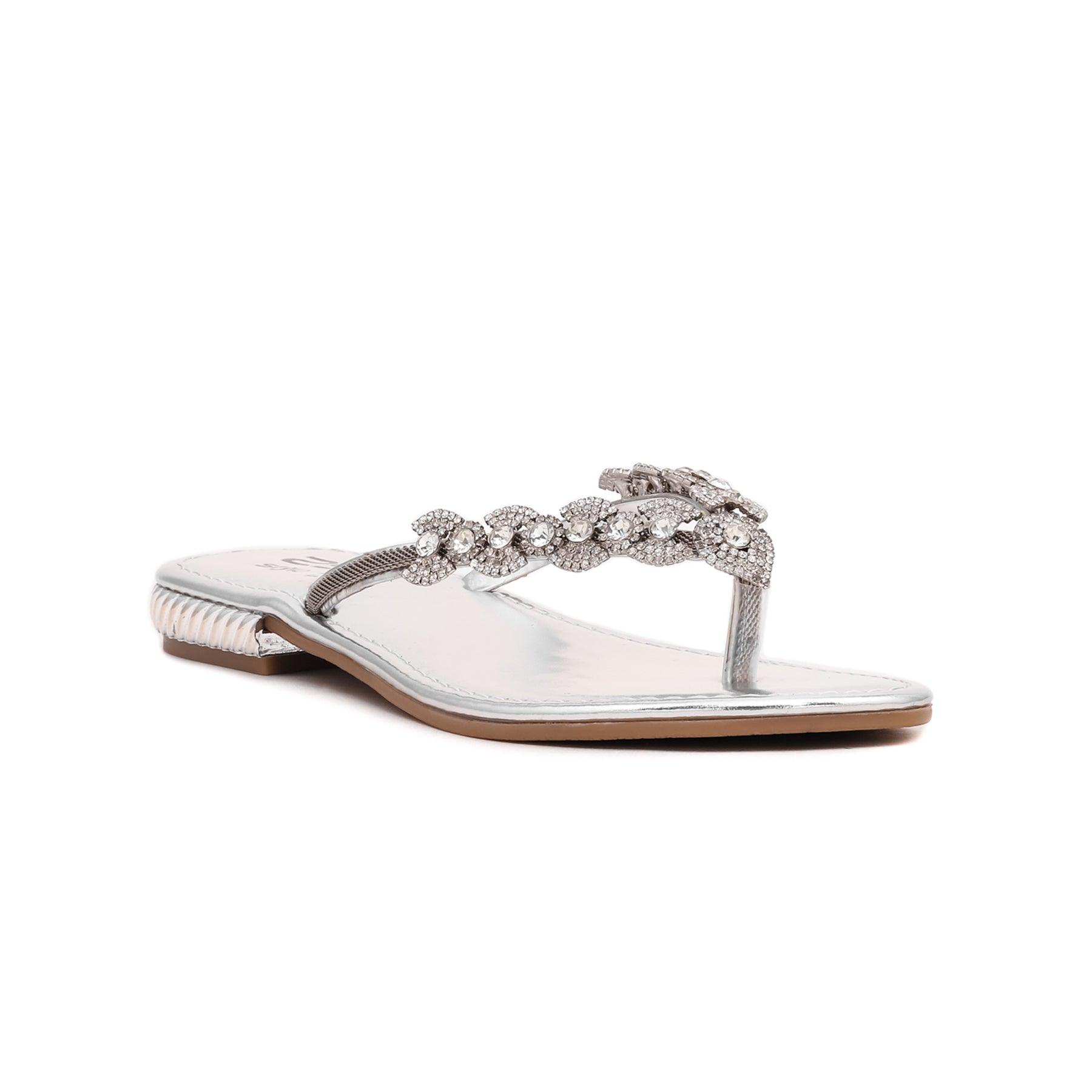 Silver Fancy Chappal FN0627 | Stylo