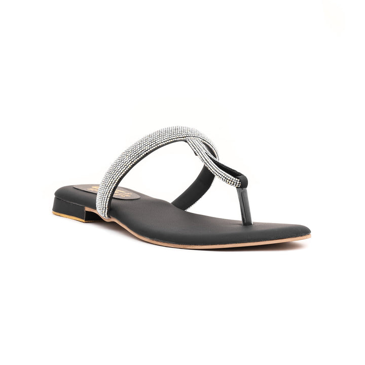 Black Fancy Chappal FN0646