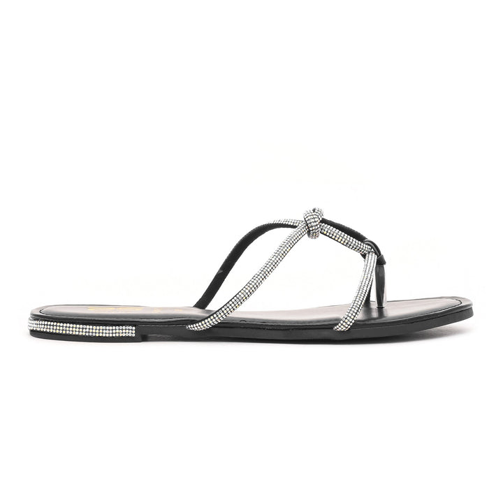 Black Fancy Chappal FN0671