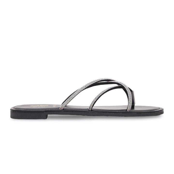 Black Fancy Chappal FN0672