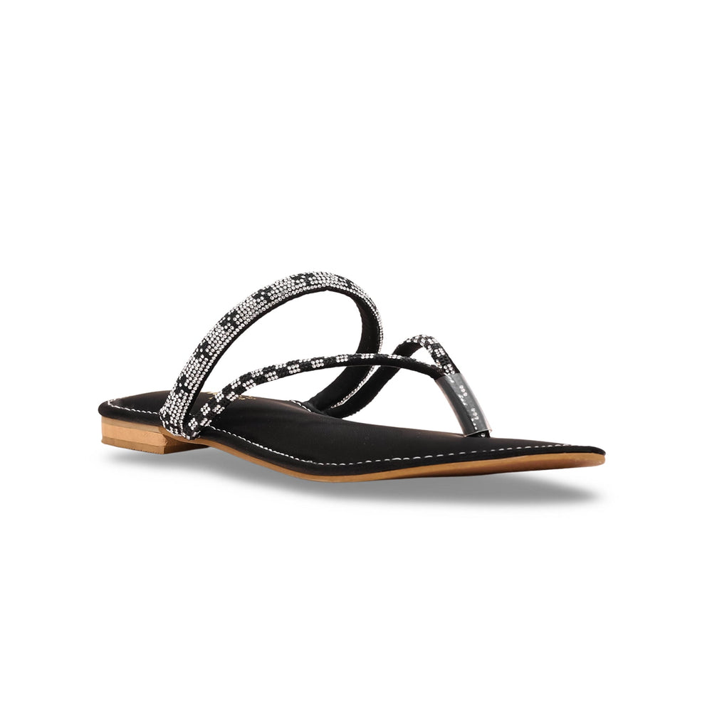 Black Fancy Chappal FN0723