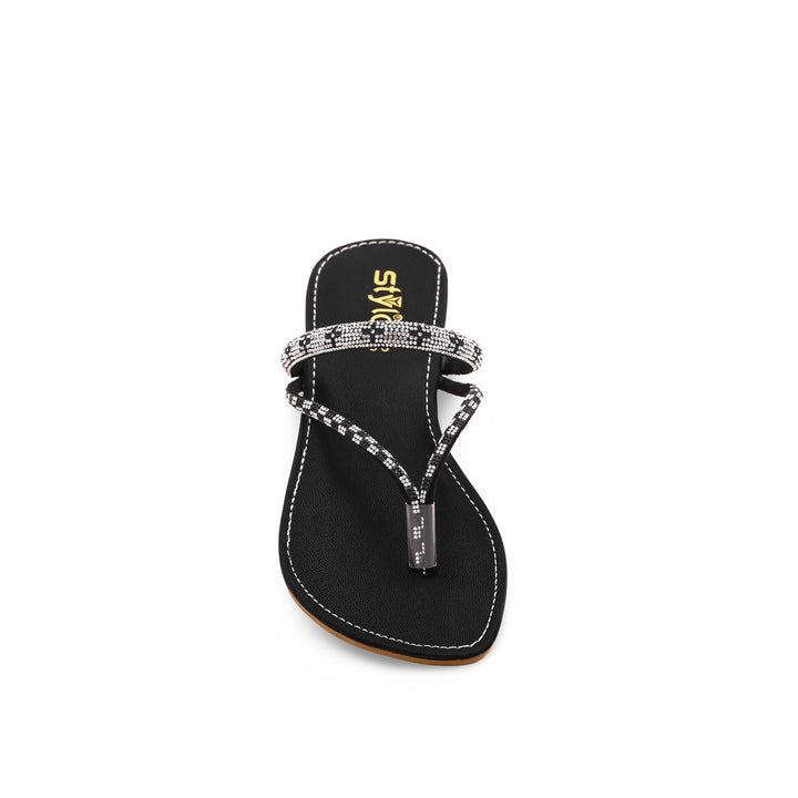 Black Fancy Chappal FN0723