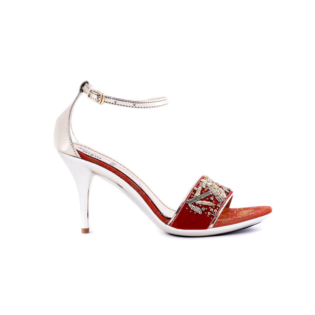 Red Color Fancy Sandals FN4668