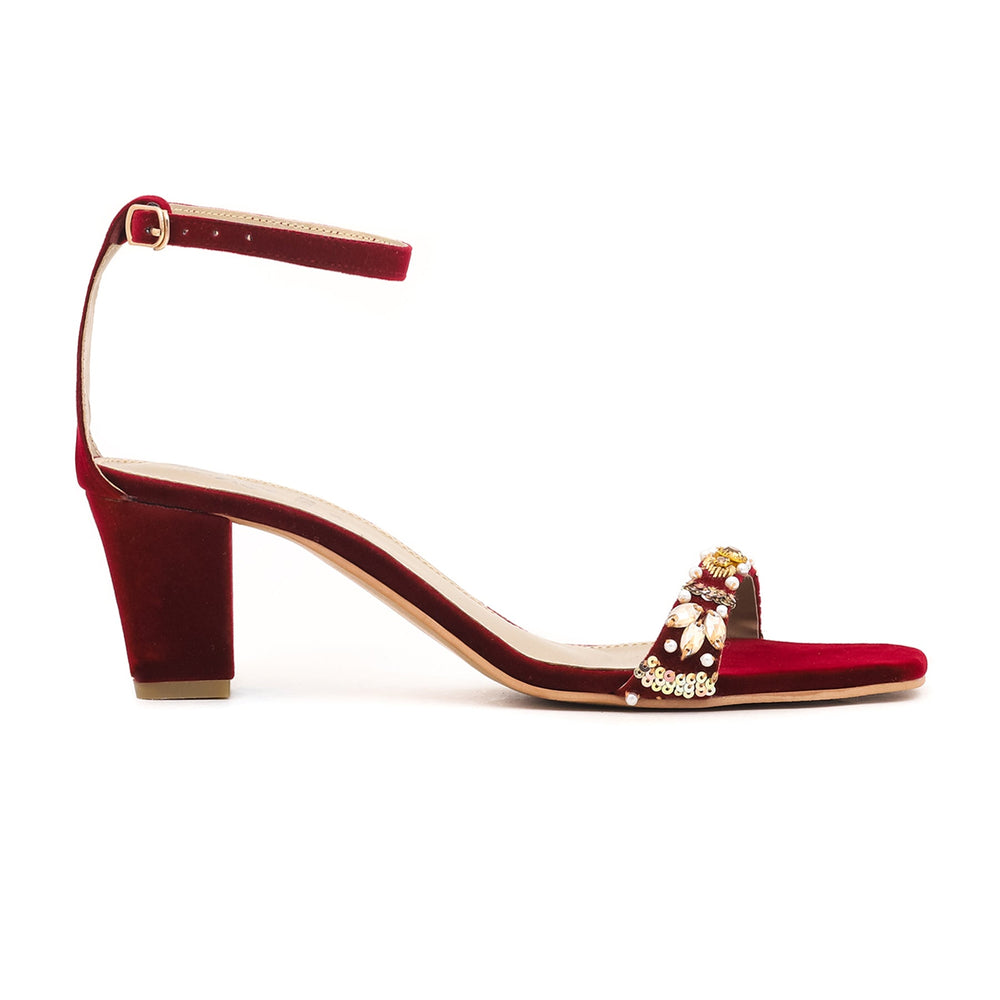 Maroon Fancy Sandal FN5507