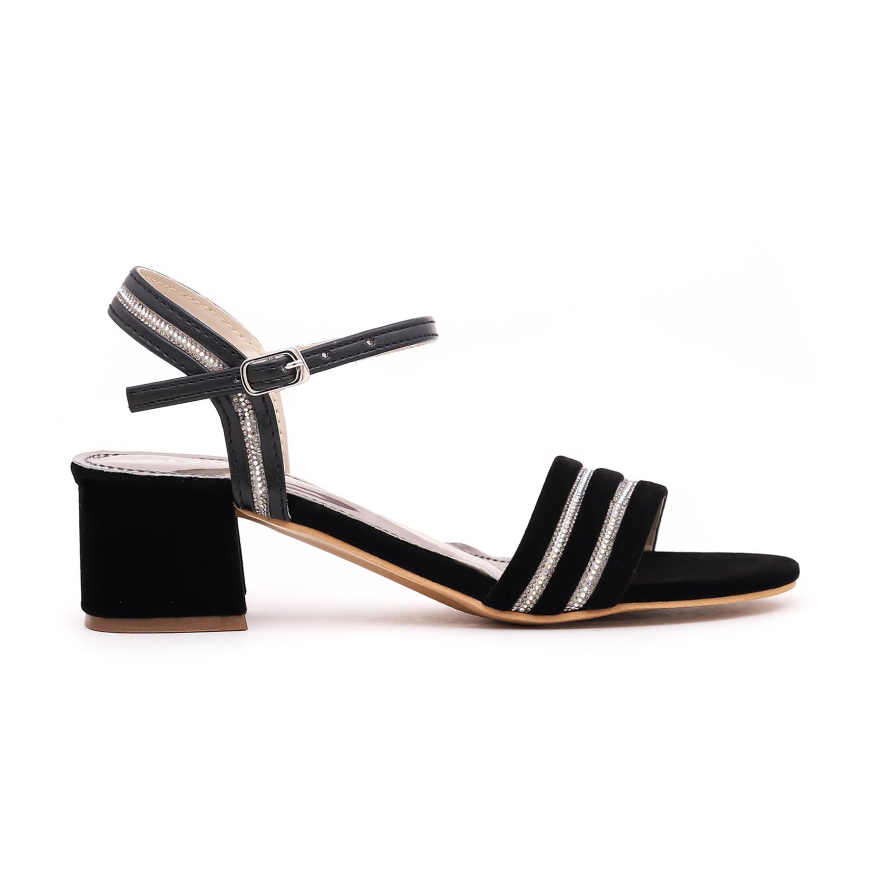 Fancy black online sandals