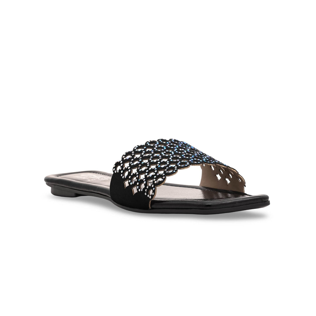 Black Fancy Chappal FN7741