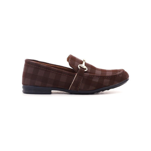 Boys Brown Formal Moccasin KD0284