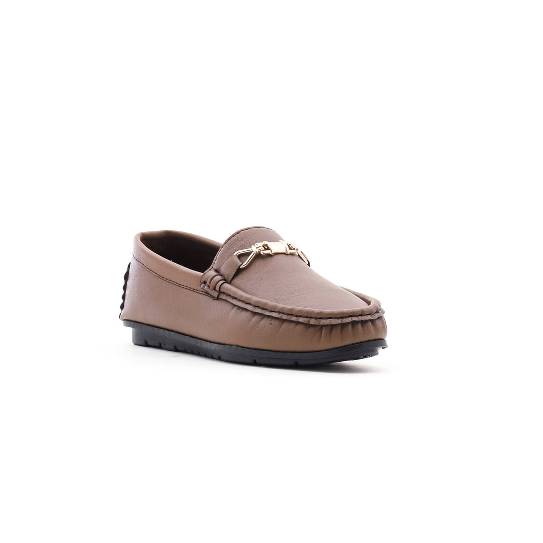 Boys Brown Formal Moccasin KD0297