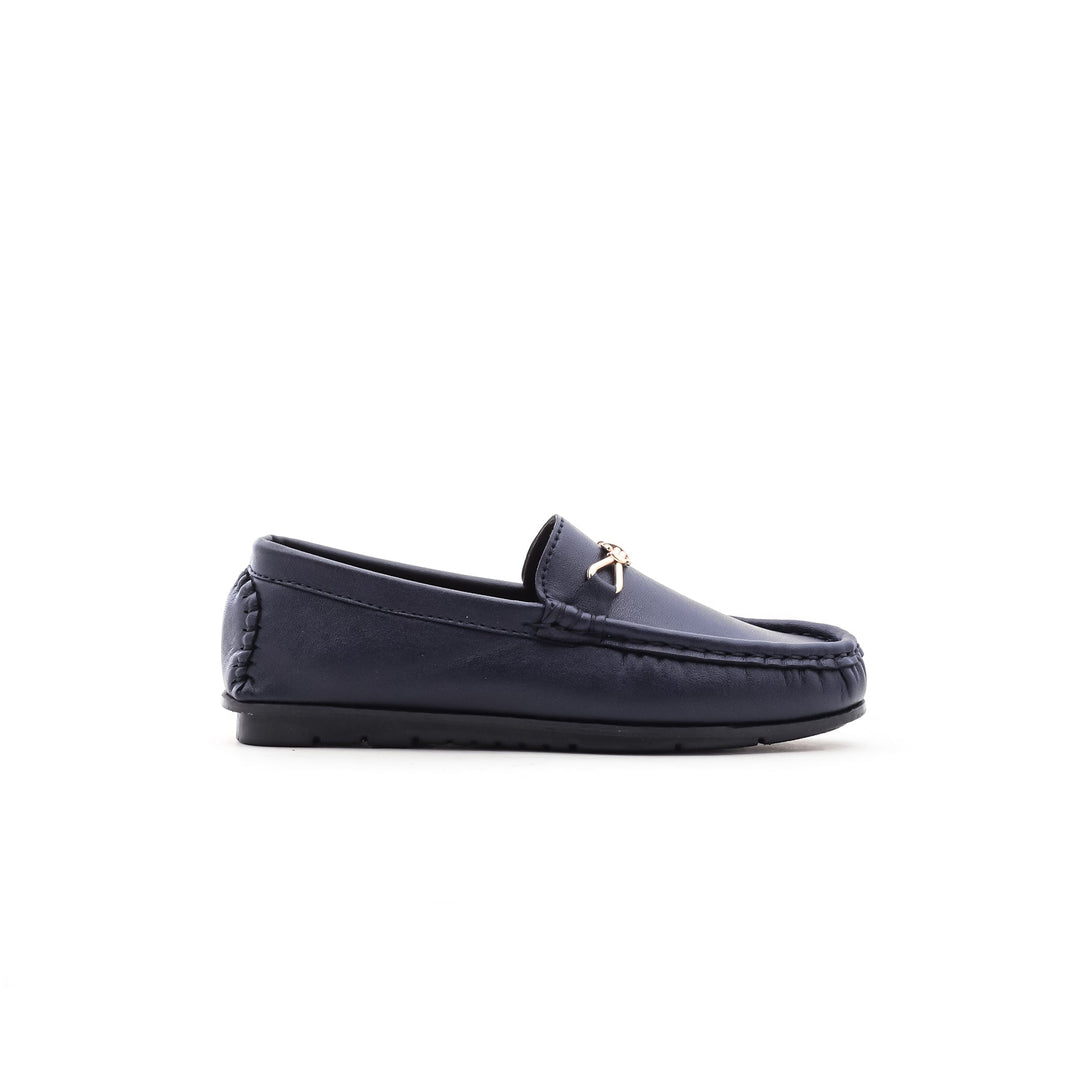 Boys Navy Formal Moccasin KD0297