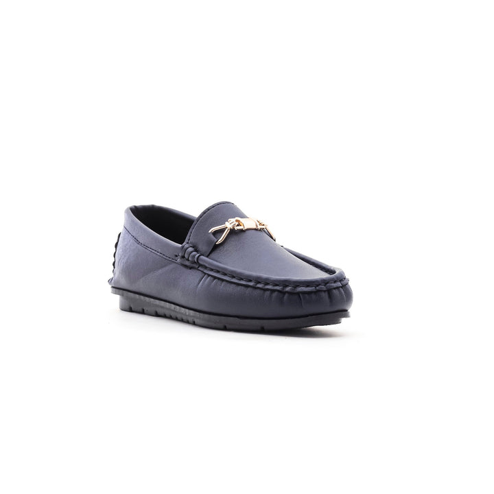 Boys Navy Formal Moccasin KD0297