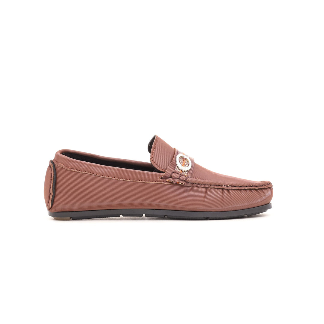 Boys Brown Formal Moccasin KD0309
