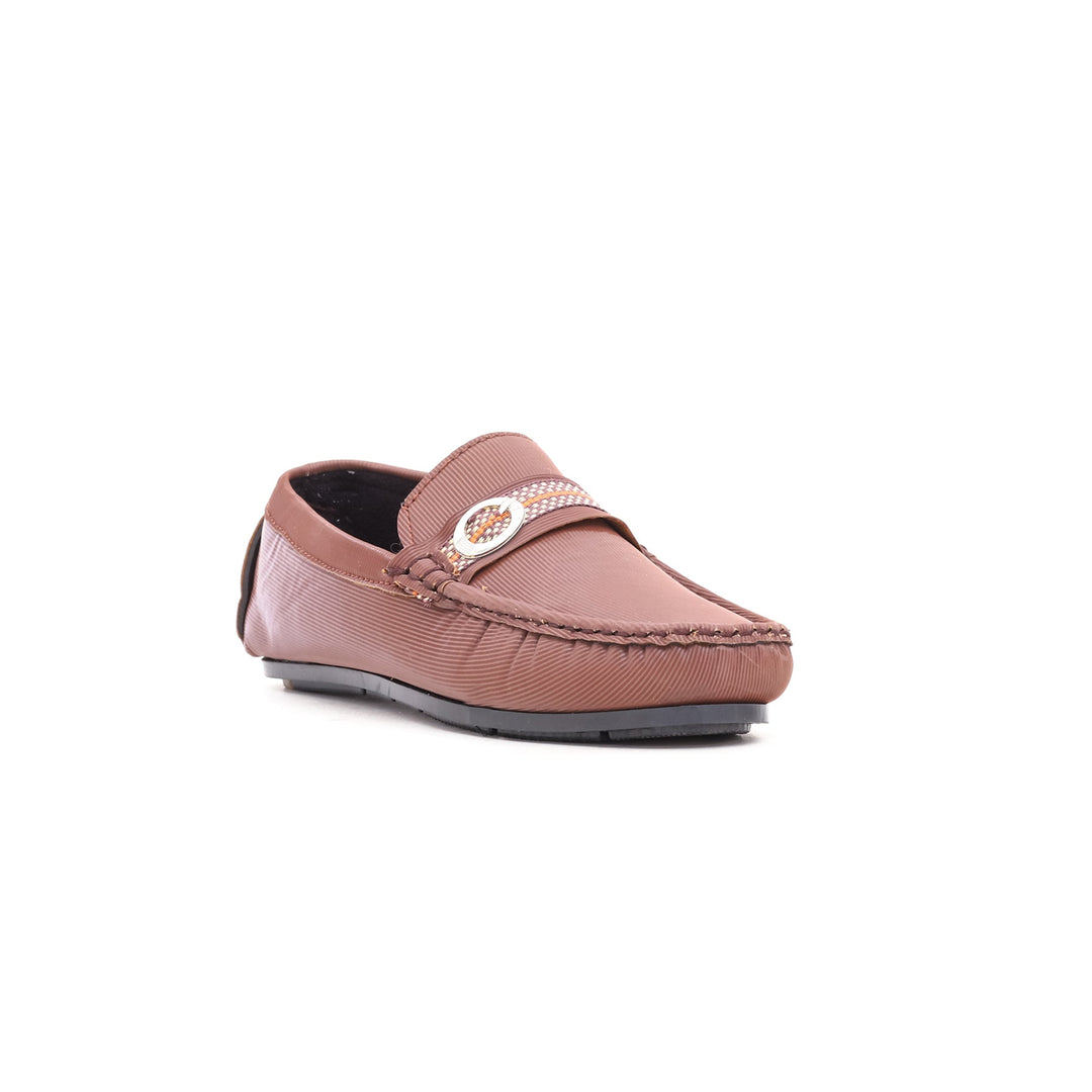 Boys Brown Formal Moccasin KD0309