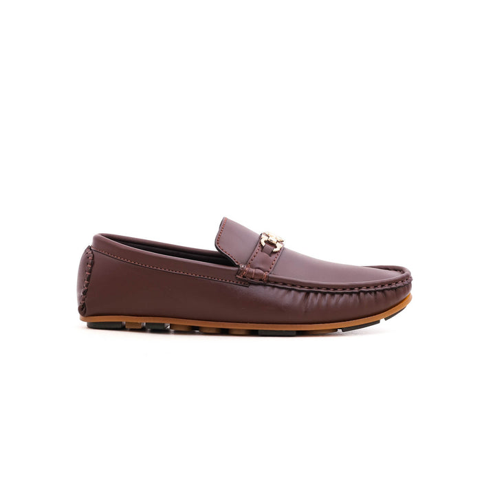 Boys Brown Formal Moccasin KD0372