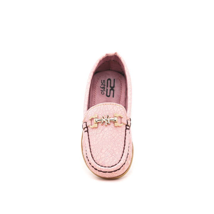 Girls Pink Formal Moccasins KD0391