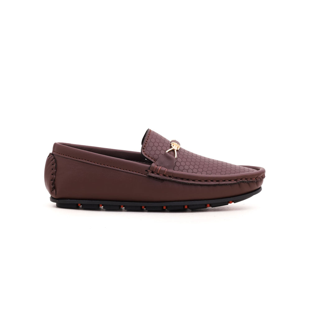 Boys Brown Formal Moccasin KD0447