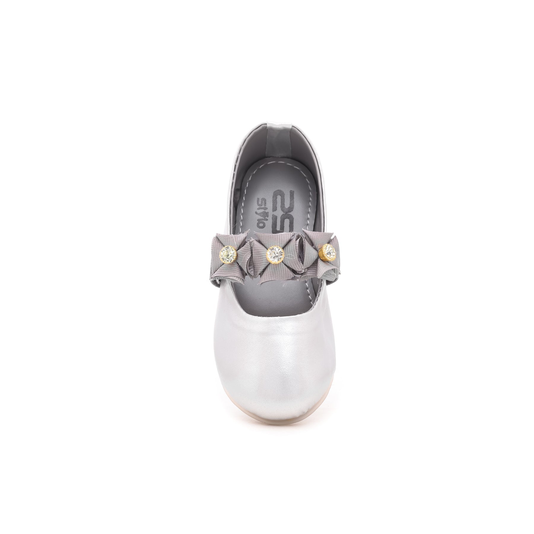 Girls Silver Casual Pumps KD0466