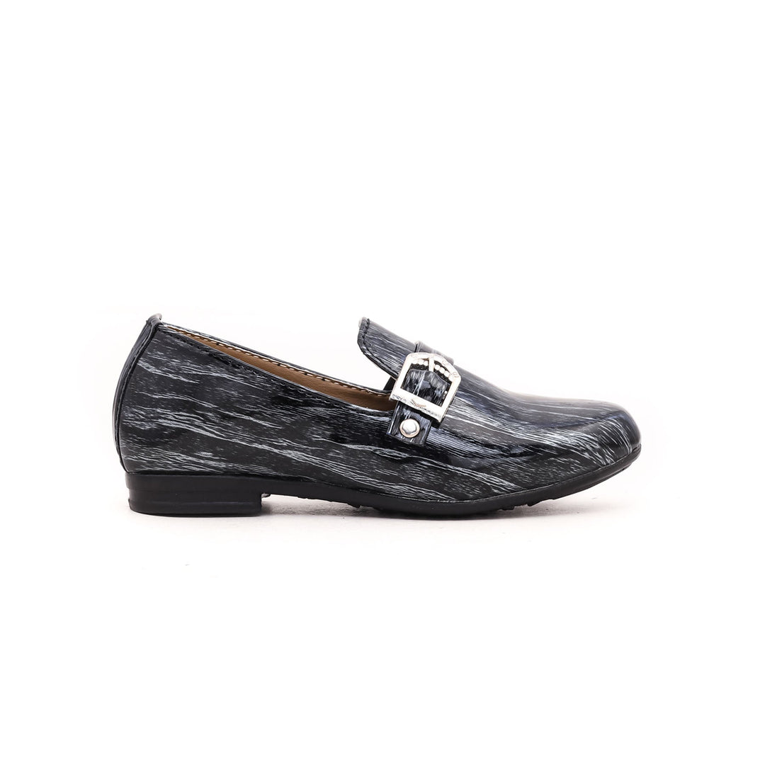 Boys Grey Formal Moccasin KD0518