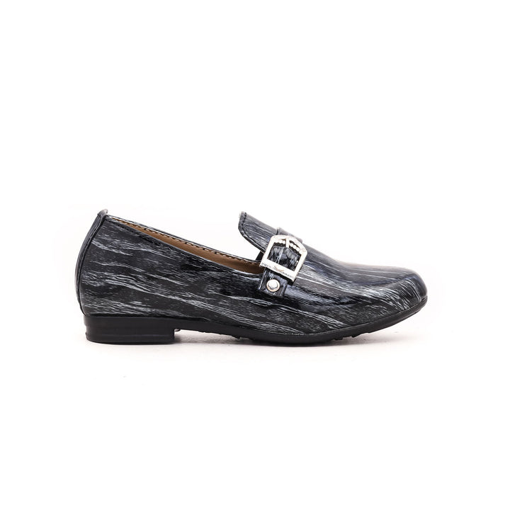 Boys Grey Formal Moccasin KD0518