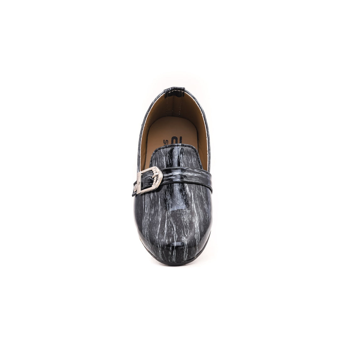 Boys Grey Formal Moccasin KD0518