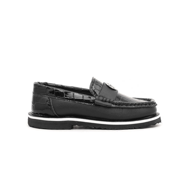 Boys Black Casual Moccasins KD0519