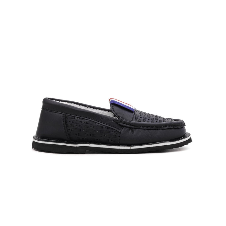 Boys Black Casual Moccasins KD0526